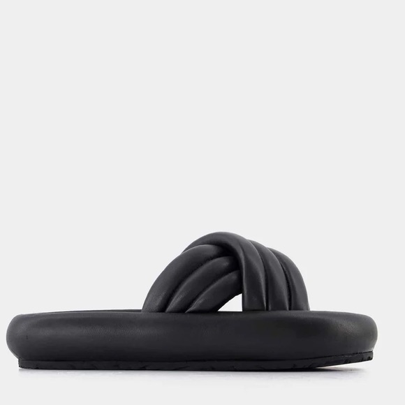 Isabel Marant Black Leather Niloo Puffy Sandal NWT - Picture 4 of 11